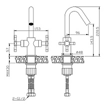 Cмеситель для раковины Orange Mia M34-011Gr графит