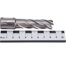 Сверло корончатое HSS по металлу (16х55/88 мм; Weldon 19) D.BOR CD-HSS-055-016-W