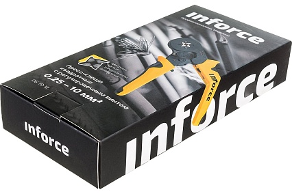 Квадратные пресс клещи Inforce с регулировочным винтом, 0.25-10 мм2 06-19-12