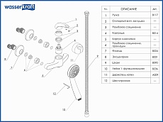 Смеситель для душа WasserKRAFT Isen 2602