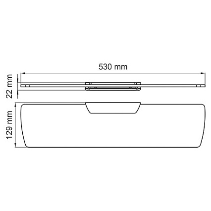 Полка WasserKRAFT Glan K-5124 черный глянец