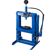 Гидравлический пресс Зубр Профессионал ПГН-10 10 т с гидронасосом и манометром 43072-10