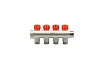 Коллектор VRT 3/4"x1/2", с регулировочными вентилями, 4 выхода 524078
