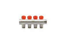 Коллектор VRT 3/4&quot;x1/2&quot;, с регулировочными вентилями, 4 выхода 524078