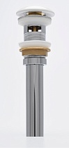 Донный клапан AQUAme AQM7002-1W с переливом, белый