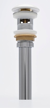 Донный клапан AQUAme AQM7002-1W с переливом, белый