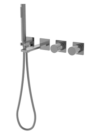 Смеситель для ванны Vincea Альто (Alto) VBTW-6AL1GM вороненая сталь