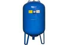 Бак вертикальный с ножками и манометром 300 л, 25 бар, 1 1/4&quot;, синий, замен. мембрана EPDM CRUWA CRW 300 VM 25BL