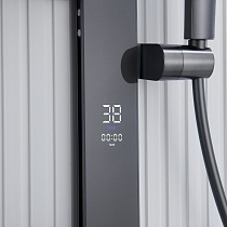 Душевая стойка Black&White Gravity GH-9005GM термостат, оружейная сталь