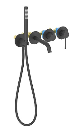 Смеситель для ванны Aquatek Европа AQ1344MB черный матовый Смеситель для ванны Aquatek Европа AQ1344MB черный матовый