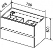 Мебель для ванной Cezares Molveno 46-80 см Legno Bianco