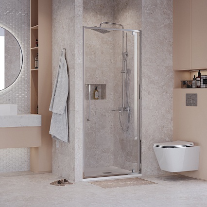 Душевая дверь Niagara Nova 80x195 прозрачное, хром NG-66-8A