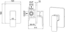 Смеситель для душа Allen Brau Infinity X1 5.21015-00 (с внутренней частью) хром