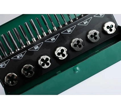 Набор метчиков и плашек Sata 32 предмета 50452