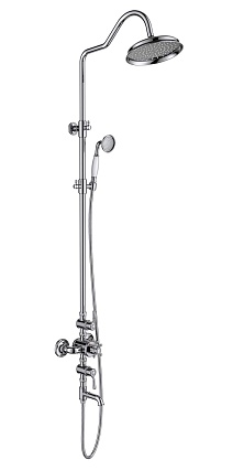 Душевая стойка Aquatek Классик AQ2543CR термостат, хром