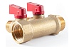 Коллектор с шаровыми кранами PROFACTOR в/н 3/4" х 2 вых 1/2"нар PF MV 264.2
