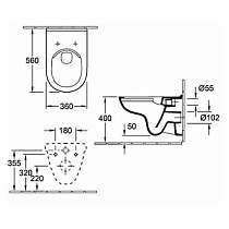 Подвесной унитаз Villeroy&Boch O.Novo DirectFlush 5660HR01 с микролифтом