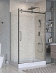 Душевой уголок BelBagno MARINO-2-AH-1-120/100-C-GM 120x100 прозрачный, оружейная сталь