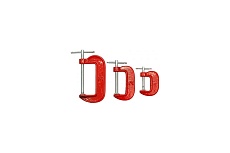Набор столярных струбцин TOYA 3 предмета 25,50,75мм 38830