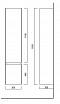 Шкаф пенал Kerama Marazzi Cubo 35 см левый, белый матовый CUB.165Lh\WHT.M