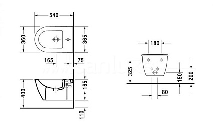 Подвесное биде Duravit Darling New 2249150000