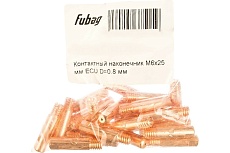 Наконечник контактный ECU (10 шт; M6х25 мм; 0.8 мм) Fubag FB.CTM6.25-08