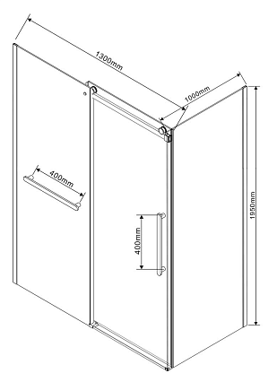 Душевой уголок Vincea Como Soft VSR-1CS1013CLB 130x100 черный, прозрачный