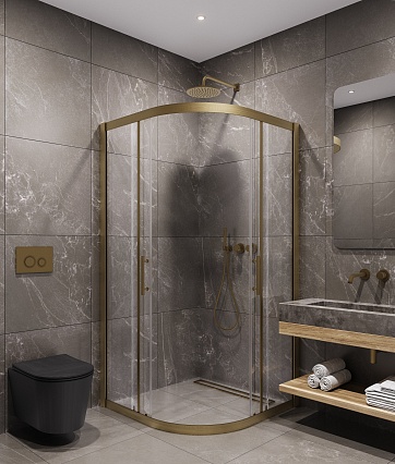 Душевой уголок Timo TPSS-100/17C-8 100x100 прозрачный, матовое золото