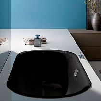 Стальная ванна Bette Lux Oval 190x90 3467-035 PLUS AR встраиваемая, с шумоизоляцией, антискользящ., антигрязев. покрытие, черный матовый