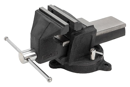 Тиски стальные усиленные поворотные с наковальней Rockforce 6"-150 мм RF-6540906(59932)