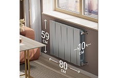 Радиатор Royal Thermo PianoForte 500/Silver Satin - 10 секц. НС-1176335
