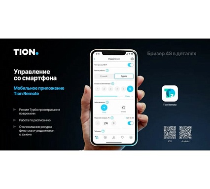 Приточный очиститель воздуха TION бризер 4S Family 00-10027941