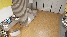 Ламинат Alpine Floor Herringbone 12 Pro Дуб Тулуза 606x101x12 мм, LF106-4A