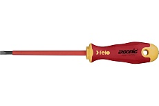 Диэлектрическая отвертка Felo Ergonic 5,5х1,0х125 плоская шлицевая 41305590