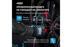 Гайковёрт пневматический ударный Gross G985, 1/2&quot;,Twin Hammer, 610 Нм, 9000 об/мин, композитный 57440