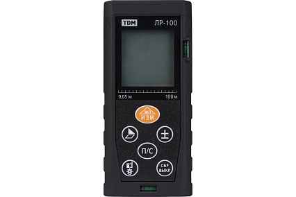 Лазерная рулетка TDM ЛР-100 дальность 100 м, точность 2 мм, подсветка, IP54, 2хAAA, “Алмаз” SQ1018-0203