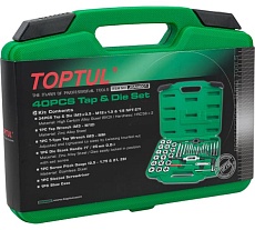 Набор метчиков и плашек Toptul М3-М12, 40 предметов JGAI4001