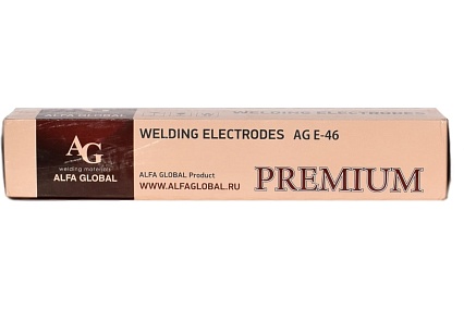 Электроды PREMIUM E-46 4x350 мм, 1 кг Alfa Global A-3-46-40-1