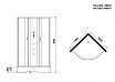 Душевая кабина Niagara NG 3502-14BKG 100x100 стекло тонированное, без крыши, гидромассаж