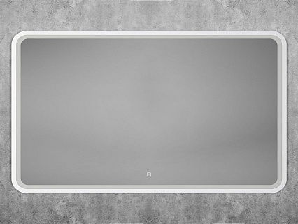 Зеркало Art&Max Genova 120x80 с подсветкой, белый матовый AM-Gen-1200-800-DS-F-White