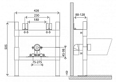 Инсталляция для биде Belbagno BB024-BD