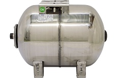 Бак горизонтальный с ножками и площадкой для насоса 24 л, aisi 304 сталь, 10 бар, 1&quot;, замен. мембрана EPDM CRUWA CRW SS 24 H