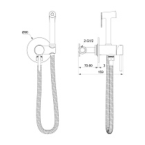 Смеситель Oliveeka Y-Line OL-829902-CR с гигиеническим душем, хром
