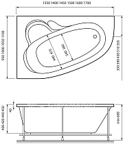 Акриловая ванна Relisan Ariadna 150x100 см L