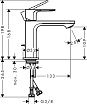 Смеситель для раковины Hansgrohe Rebris S 72517670 матовый черный