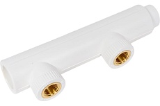 Коллектор Blue Ocean полипропилен ВР 2 отвода - 32х1/2х2 осевое 100 мм PPRF/FCEUMIT-02(W)-32х1/2"х2