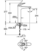 Смеситель для раковины Grohe Eurostyle New 23570LS3