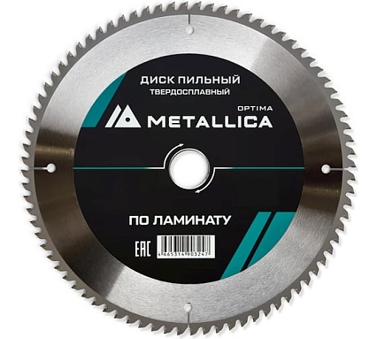 Диск пильный твердосплавный по ламинату 300x32/30 мм, 80 зубов, Т=3.0 мм METALLICA Optima 903254