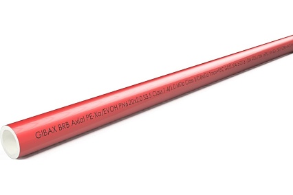 Труба GIBAX PEX-a из сшитого полиэтилена, 20x2 мм, 6 бар, 240 м, красная PE-Xa 2020-240Ev