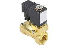 Электромагнитный клапан DN.ru VS2W-400N-PU-NC Ду32 Ру10 латунь, пилотный NBR 24В DC D130-01522